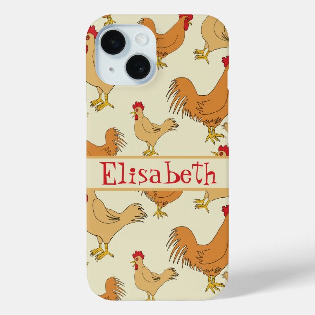 Brown Chicken Design personalisieren Case-Mate iPhone Hülle (Rückseite)