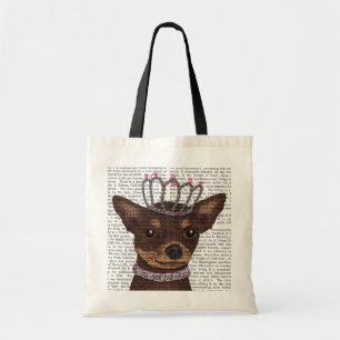 Brown Chihuahua und Tiara Tragetasche