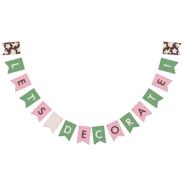 Brown Christmas Cookie Decoration Party Banner (Alle)