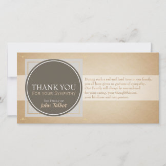 Brown Circle G Square Tags Beileid Vielen Dank P Dankeskarte