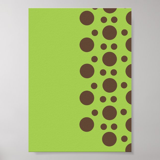Brown Circle on Green Poster (Vorne)