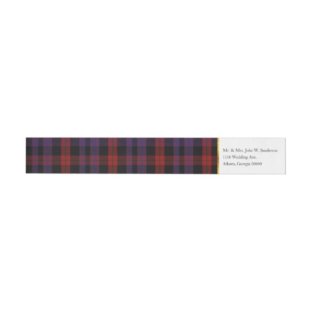 Brown Clan Kariert Wrap Address Labels (Person)