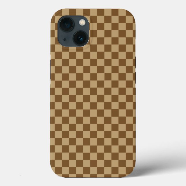 Brown Classic Checkerboard von Shirley Taylor Case-Mate iPhone Hülle (Rückseite)