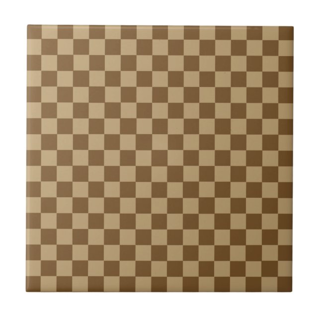 Brown Classic Checkerboard von Shirley Taylor Fliese (Vorderseite)