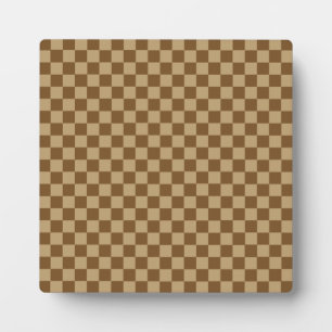 Brown Classic Checkerboard von Shirley Taylor Fotoplatte