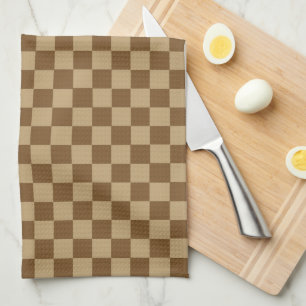 Brown Classic Checkerboard von Shirley Taylor Handtuch
