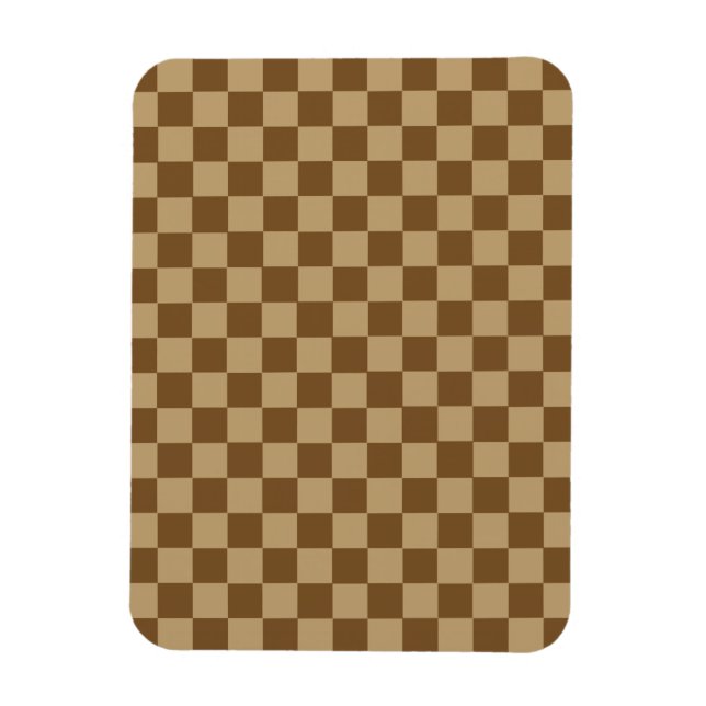Brown Classic Checkerboard von Shirley Taylor Magnet (Vertikal)