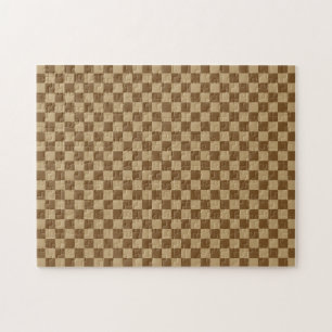 Brown Classic Checkerboard von Shirley Taylor Puzzle