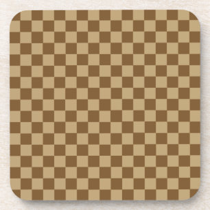 Brown Classic Checkerboard von Shirley Taylor Untersetzer