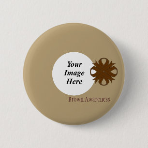 Brown Clover Ribbon Template von Kenneth Yoncich Button