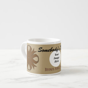 Brown Clover Ribbon Template von Kenneth Yoncich Espressotasse