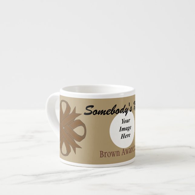 Brown Clover Ribbon Template von Kenneth Yoncich Espressotasse (Vorderseite Links)