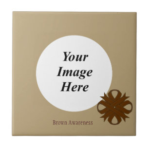 Brown Clover Ribbon Template von Kenneth Yoncich Fliese