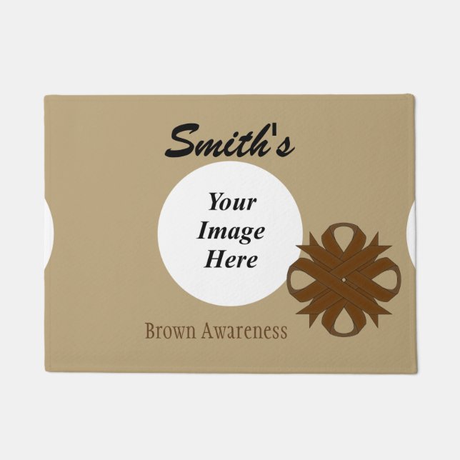 Brown Clover Ribbon Template von Kenneth Yoncich Fußmatte (Vorderseite)