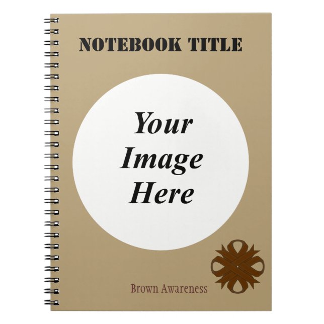 Brown Clover Ribbon Template von Kenneth Yoncich Notizblock (Vorderseite)