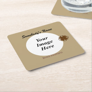 Brown Clover Ribbon Template von Kenneth Yoncich Rechteckiger Pappuntersetzer