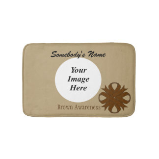 Brown Clover Ribbon Tmpl von Kenneth Yoncich Badematte