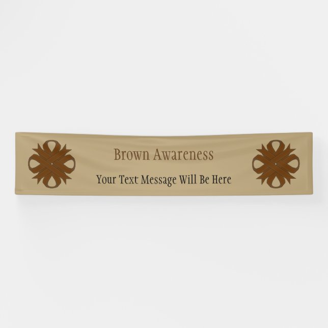 Brown Clover Ribbon von Kenneth Yoncich Banner (Horizontal)