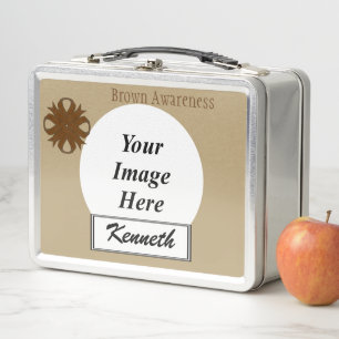 Brown Clover Ribbon von Kenneth Yoncich Metall Lunch Box