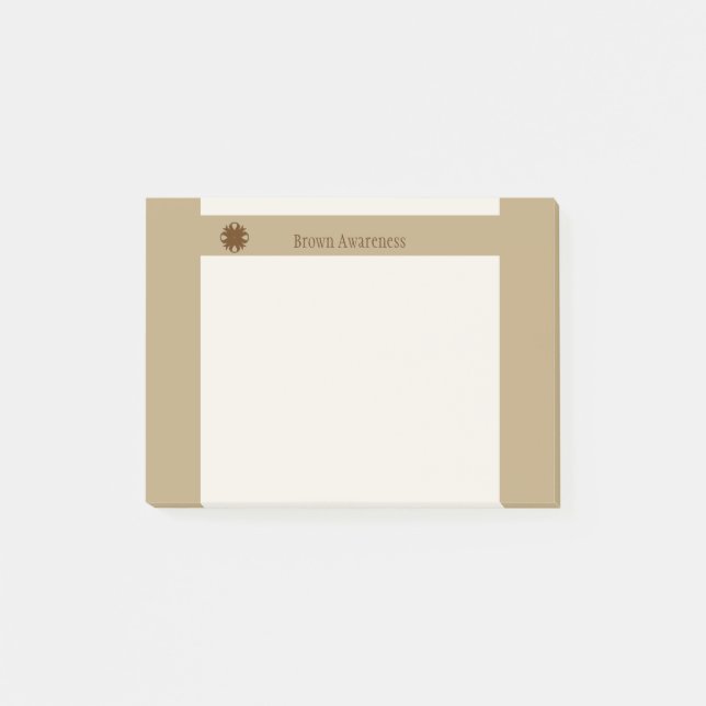 Brown Clover Ribbon von Kenneth Yoncich Post-it Klebezettel (Vorderseite)