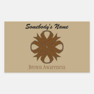 Brown Clover Ribbon von Kenneth Yoncich Rechteckiger Aufkleber