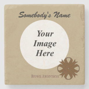 Brown Clover Ribbon von Kenneth Yoncich Steinuntersetzer