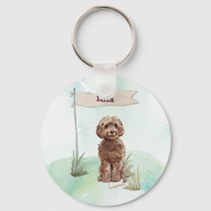 Brown Cockapoo Herzlichen Glückwunsch zum neuen H Schlüsselanhänger