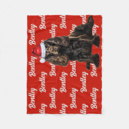 Brown Cocker Spaniel Dog Individuelle Name Weihnac Fleecedecke