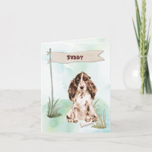 Brown Cocker Spaniel Gratulation zum neuen Hund