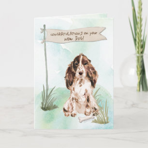 Brown Cocker Spaniel Gratulation zum neuen Hund Karte