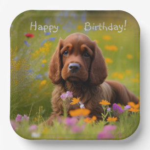 Brown Cocker Spaniel Pappteller