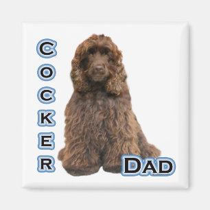 Brown Cocker Spaniel Vater 4 - Magnet