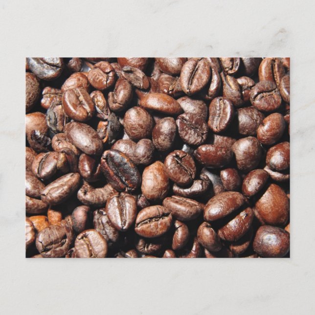 BROWN COFFEE BEANS FOTOGRAFIE BACKGRUNDS FOODS POSTKARTE (Vorderseite)
