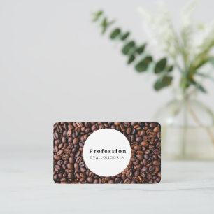 Brown Coffee Beans Visitenkarte