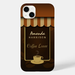 Brown Coffee Lover Cafe Shop Vordergrüne Markisen  Case-Mate iPhone Hülle