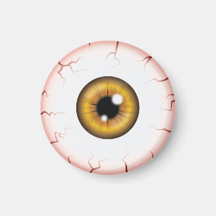Brown Color Eyeball Halloween Bloodshot Eyeball Magnet
