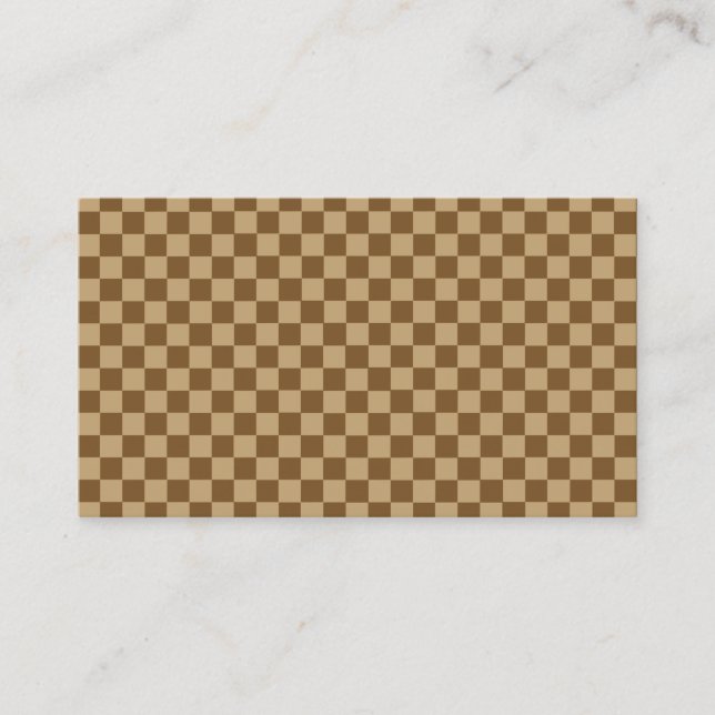 Brown Combination Classic Checkerboard von STaylor Visitenkarte (Vorderseite)