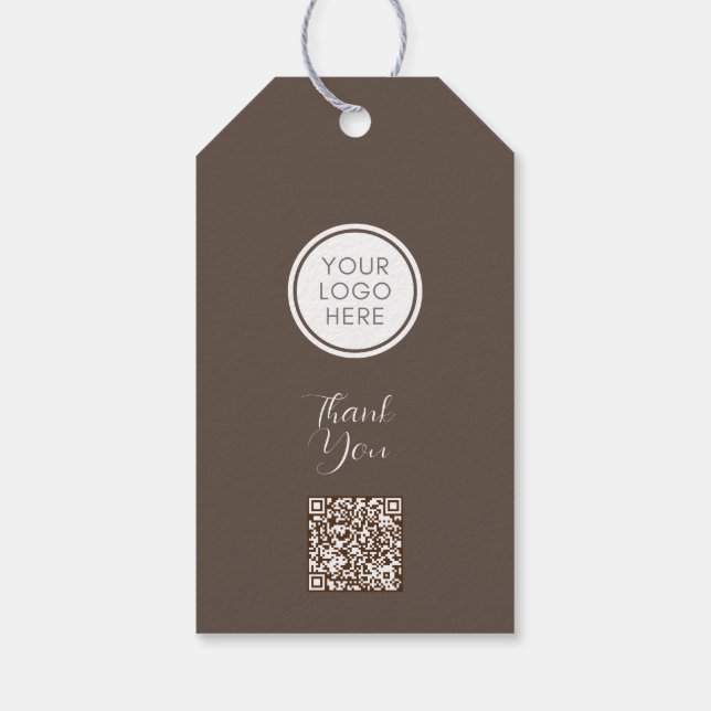 Brown Corporate Gift Tag Geschenkanhänger (Rückseite)