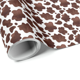 Brown Cow Print Wrapping Paper Geschenkpapier