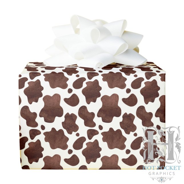 Brown Cow Print Wrapping Paper Geschenkpapier (Von Creator hochgeladen)