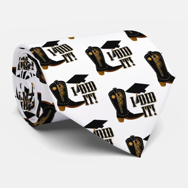 Brown Cowboy Boots Abschluss Krawatte (Gerollt)