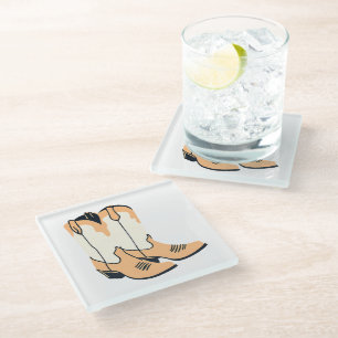 Brown Cowboy Boots Glasuntersetzer