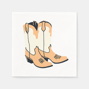 Brown Cowboy Boots Serviette