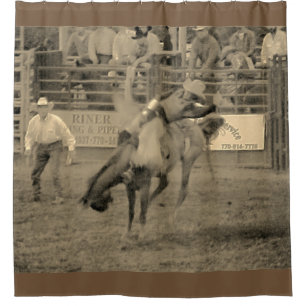 Brown Cowboy Rodeo Duschvorhang