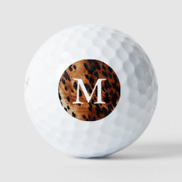 Brown Cowhid Monogramm Golfball