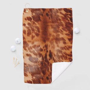 Brown Cowhide Animal Print Golfhandtuch