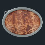 Brown Cowhide Animal Print Ovale Gürtelschnalle<br><div class="desc">Brown Cowhide Animal Print</div>