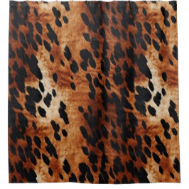 Brown Cowhide Duschvorhang