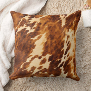 Brown Cowhide Kissen