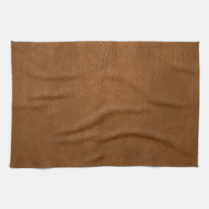 Brown Cowhide Leder Textur aussehen Geschirrtuch